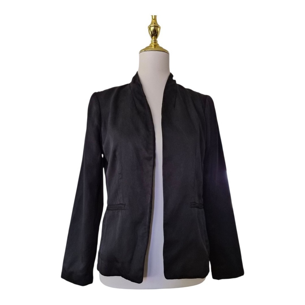 J. Crew Gramercy Twill Open Front Blazer Lightweight‎ Jacket Minimalist Black 0